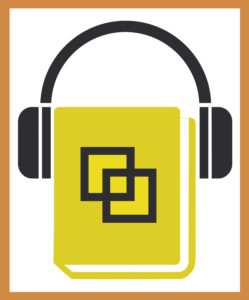 Ein Buch mit gelben Einband mit Squaredance-Logo dem ein geschlossener Kopfhörer aufgesetzt ist.